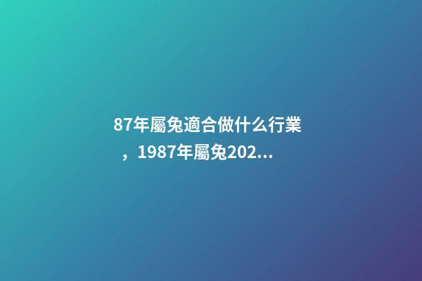 87年屬兔適合做什么行業，1987年屬兔2022 年運勢 87年兔34歲的財運2022，1987年屬兔2022年運勢及運程女性